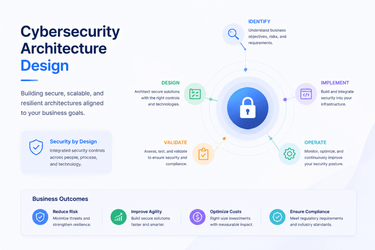Cybersecurity architecture design for secure networks, applications, and cloud environments
