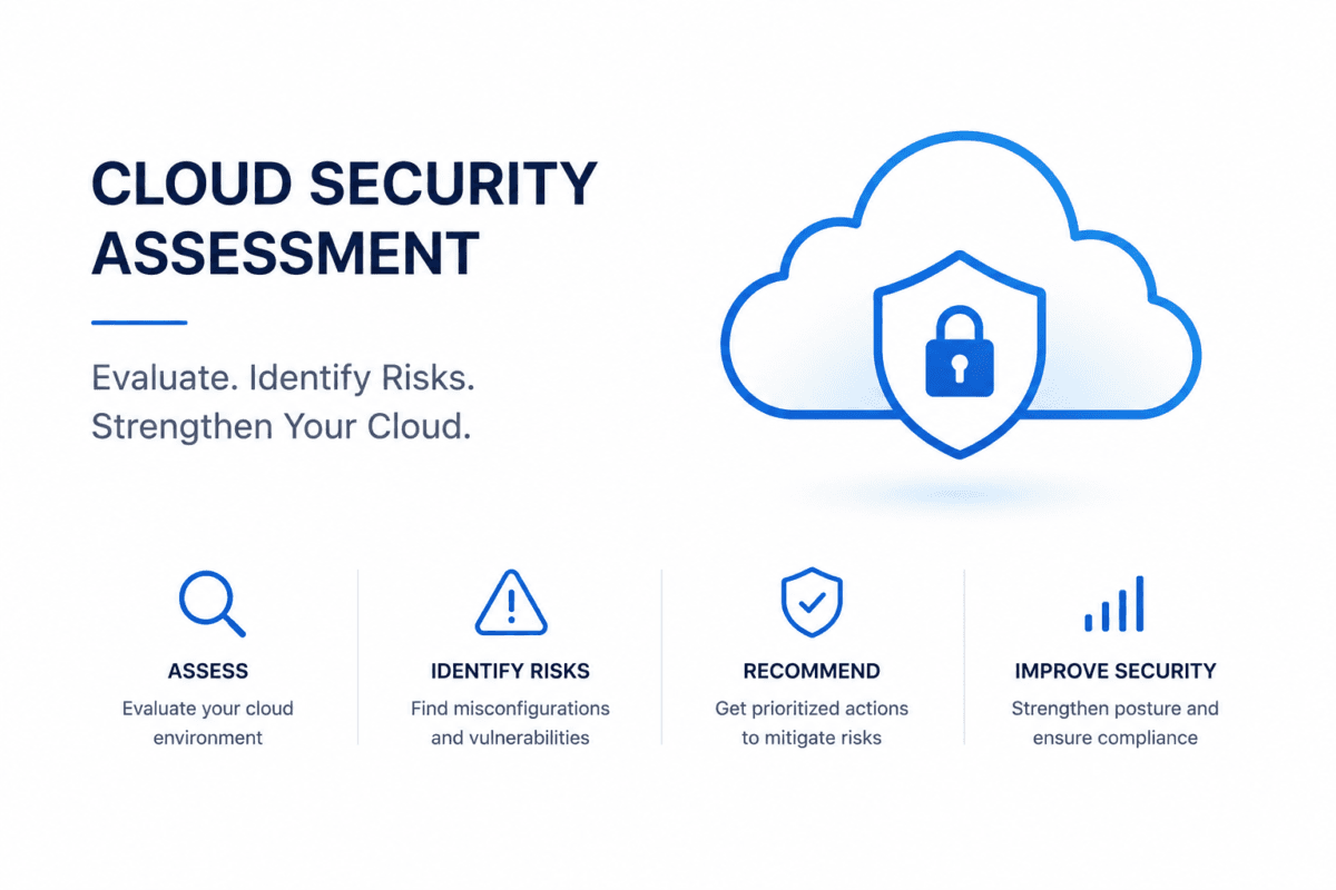 Cloud security assessment to identify risks and improve cloud protection.