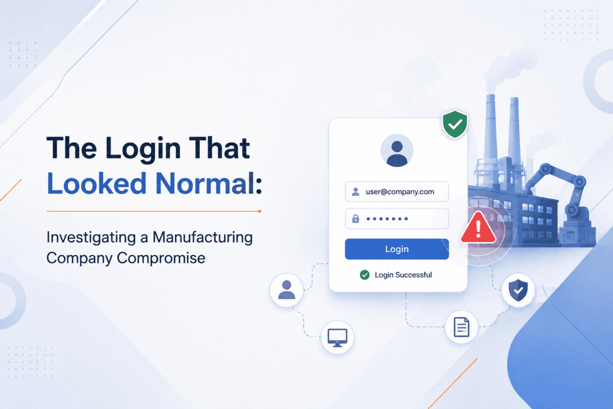 The Login That Looked Normal: Investigating a Manufacturing Company Compromise